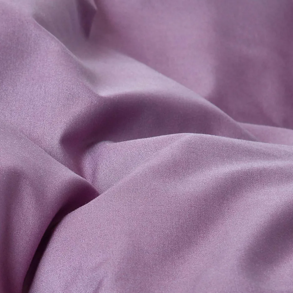 Homescapes Drap plat uni 100 % coton égyptien 200 fils violet, 178x255 cm -