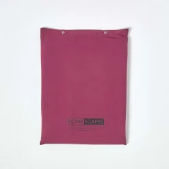 Homescapes Drap plat uni 100 % coton égyptien 200 fils bordeaux, 240x275 cm -