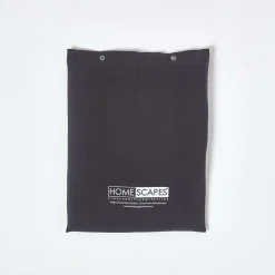 Homescapes Drap plat uni 100 % coton égyptien 200 fils noir, 240x275 cm -