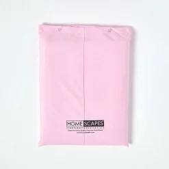 Homescapes Drap plat uni 100 % coton égyptien 200 fils rose, 230x255 cm -