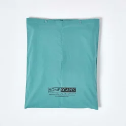 Homescapes Drap plat uni 100 % coton égyptien 200 fils bleu canard, 230x255 cm -