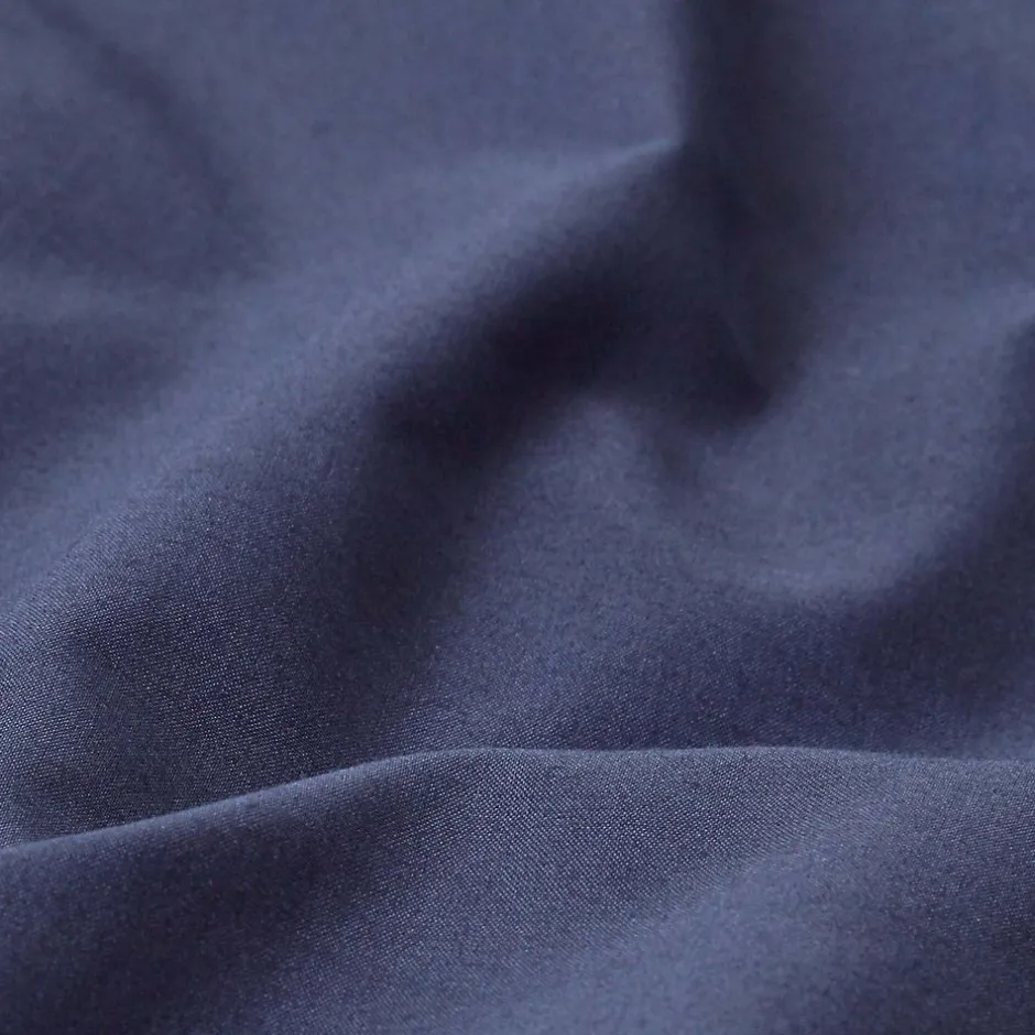 Homescapes Drap plat uni 100 % coton égyptien 200 fils bleu marine, 240x300 cm -