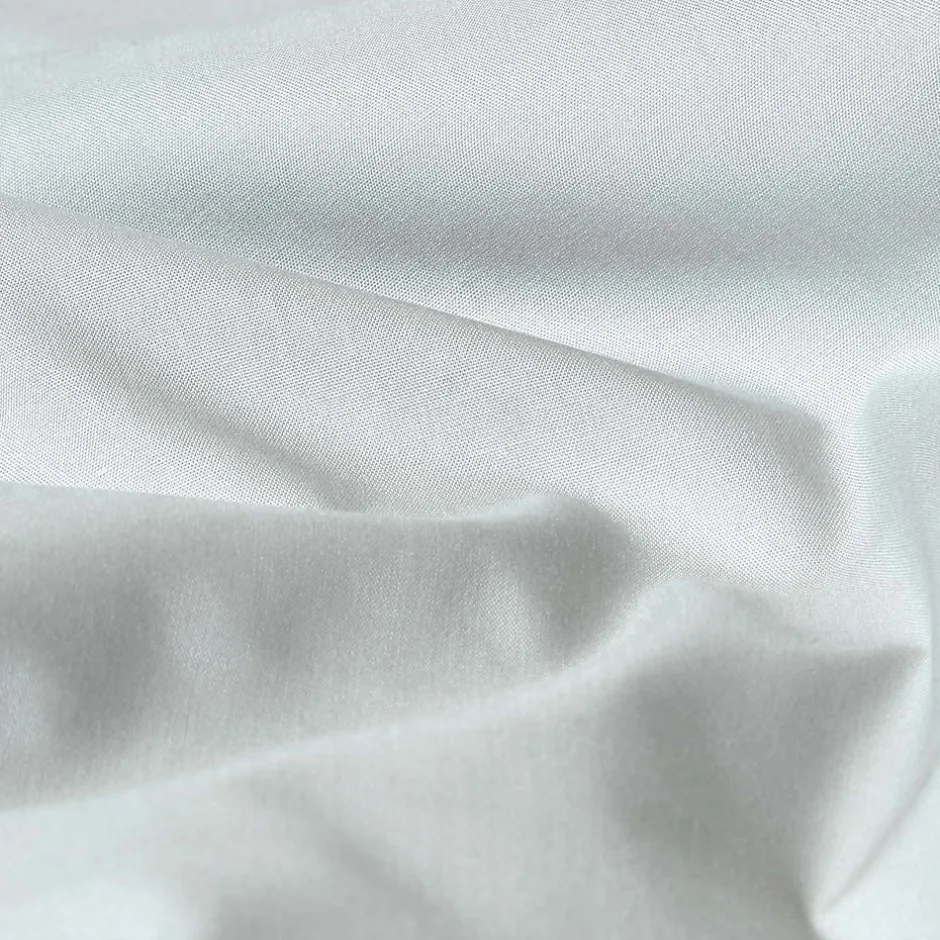 Homescapes Drap plat uni 100 % coton égyptien 200 fils gris argent, 275x275 cm -