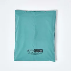 Homescapes Drap plat uni 100 % coton égyptien 200 fils bleu canard, 275x275 cm - Online