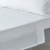 Homescapes Drap plat uni 100 % coton égyptien 200 fils blanc, 270x300 cm -