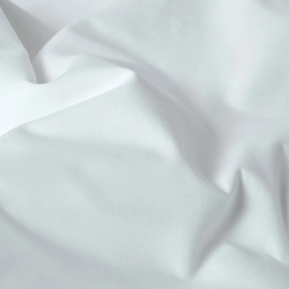 Homescapes Drap plat uni 100 % coton égyptien 200 fils blanc, 270x300 cm -
