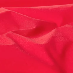 Homescapes Drap plat uni 100 % coton égyptien 200 fils rouge, 270x300 cm -