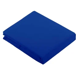 Tradilinge Drap Plat Uni en 100 % Coton (180x290 cm - Bleu Encre) New