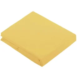 Tradilinge Drap Plat Uni en 100 % Coton (240x310 cm - Jaune) Discount