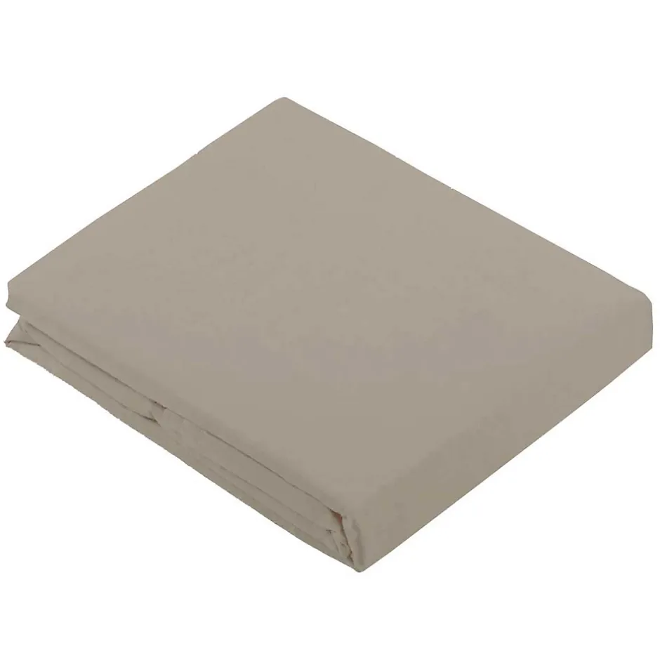 Tradilinge Drap Plat Uni en 100 % Coton (180x290 cm - Beige) Hot