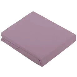Tradilinge Drap Plat Uni en 100 % Coton (240x310 cm - Vieux rose)