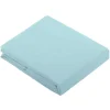 Tradilinge Drap Plat Uni en 100 % Coton (240x310 cm - Bleu ciel) Clearance