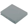 Tradilinge Drap Plat Uni en 100 % Coton (180x290 cm - Gris Galet)