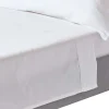 Homescapes Drap plat uni en coton égyptien bio 400 fils blanc, 180x290 cm -