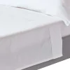 Homescapes Drap plat uni en coton égyptien bio 400 fils blanc, 240x275 cm - Hot