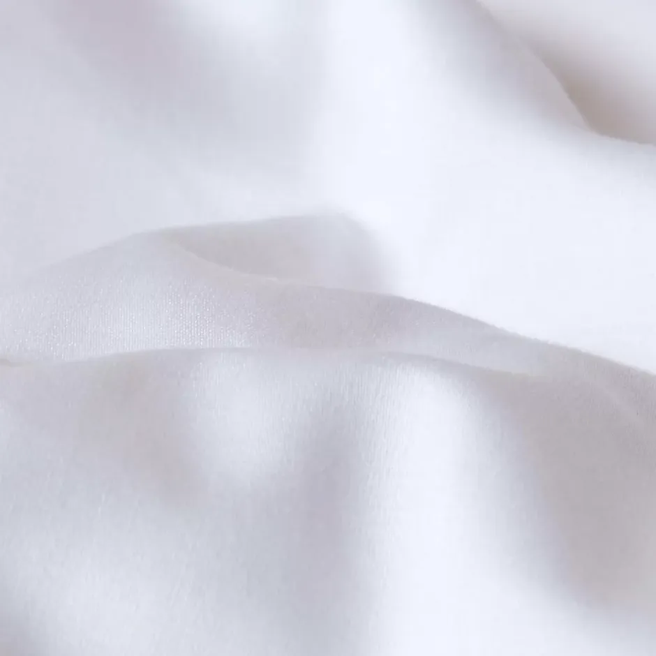 Homescapes Drap plat uni en coton égyptien bio 400 fils blanc, 230x255 cm - Discount