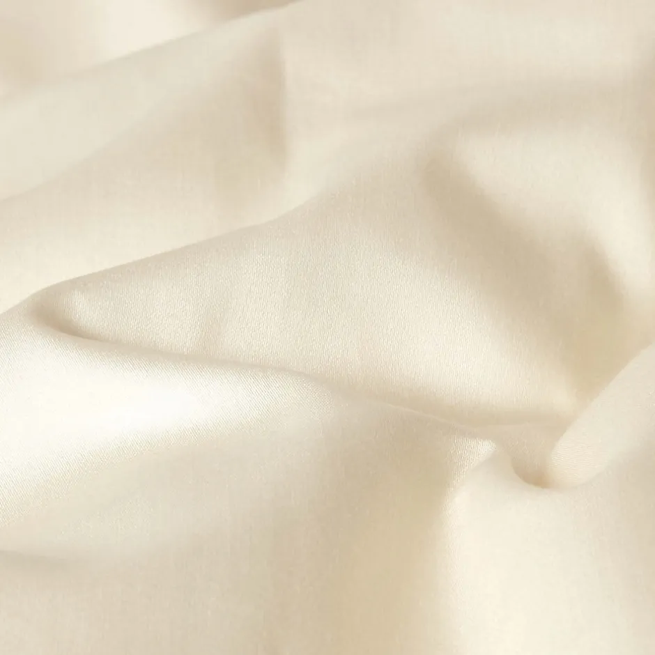 Homescapes Drap plat uni en coton égyptien bio 400 fils ècru, 275x275 cm -