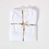 Homescapes Drap plat uni en coton égyptien bio 400 fils blanc, 275x275 cm - Discount