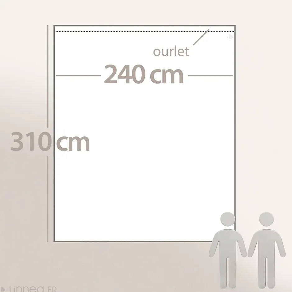 Linnea Drap plat 240x310 cm Percale pur coton PLUMES Hot