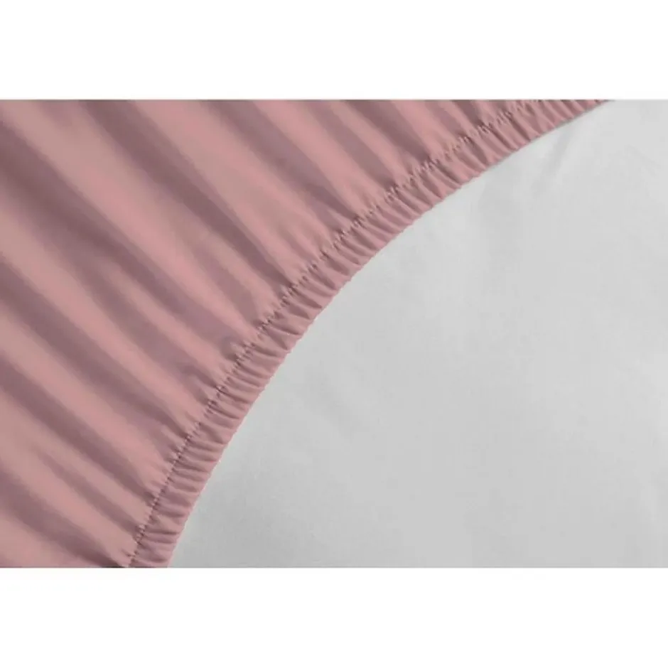 Lovely Home Drap-housse - - LH71631 - 160x200+25 cm - Rose Discount