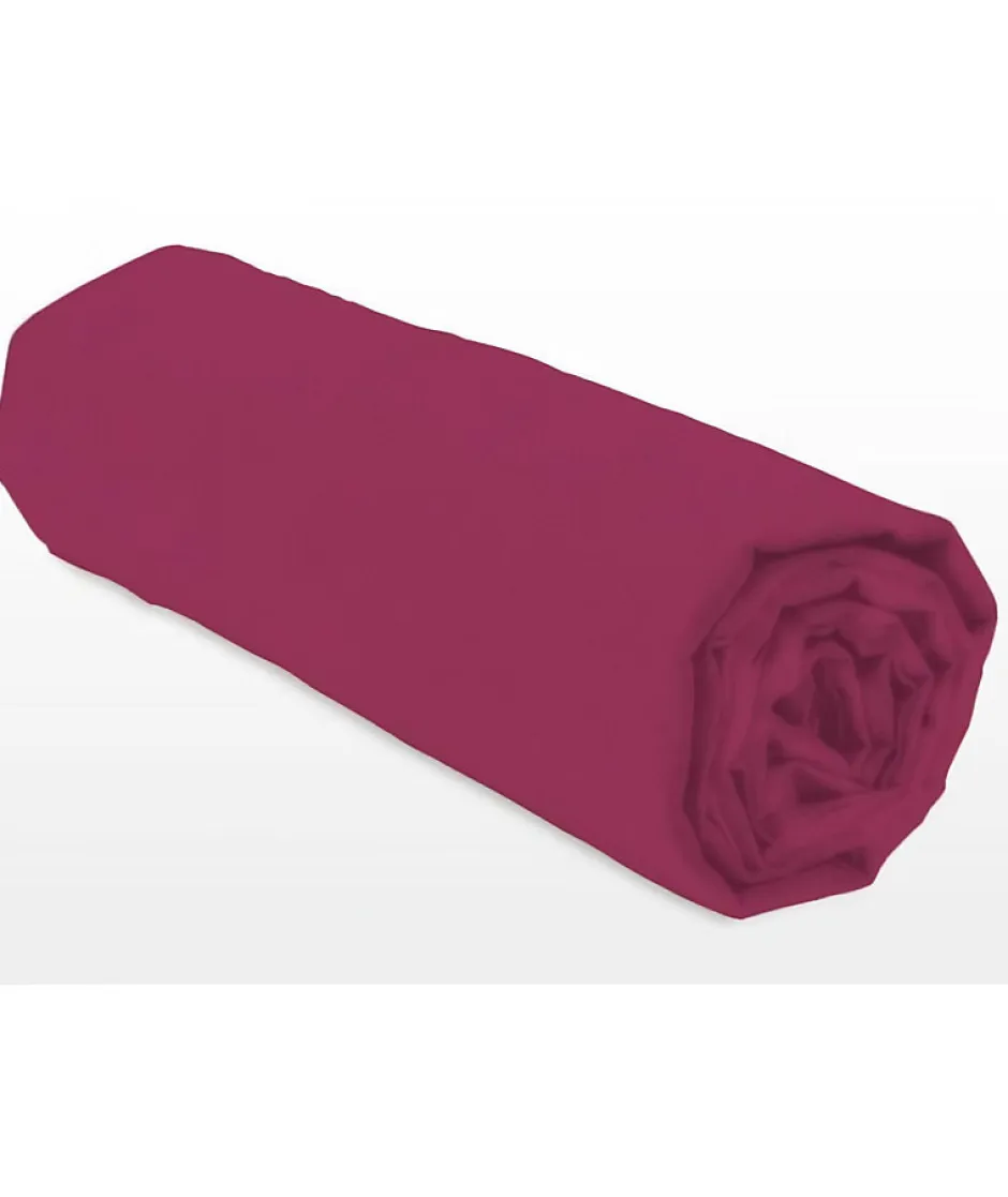 Lovely Home Drap-housse - - LH71617 - 90x190+25 cm - Fuchsia