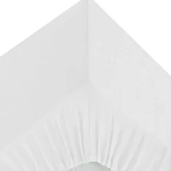Atmosphera Créateur D'Intérieur Drap-housse - percale - blanc - 90x190 cm - Atmosphera