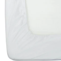 Homescapes Drap-housse blanc en flanelle grand bonnet 180 gm² - 140 x 190 cm -