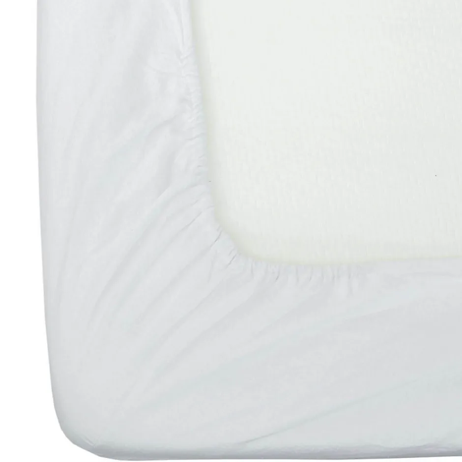 Homescapes Drap-housse blanc en flanelle grand bonnet 180 gm² - 140 x 190 cm -