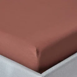 Homescapes Drap-housse chocolat 100% coton égyptien 200 fils 120 x 190 cm - Best