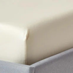 Homescapes Drap-housse crème 100% coton bio 400 fils 140 x 190 cm -