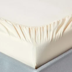 Homescapes Drap-housse crème 100% coton égyptien 200 fils 90 x 190 cm -