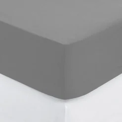 Atmosphera Créateur D'Intérieur Drap-housse en coton - gris - bonnet H30cm - 90x190 cm - Atmosphera Sale