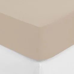 Atmosphera Créateur D'Intérieur Drap-housse en coton - lin - bonnet H30cm - 140x190 cm - Atmosphera Outlet