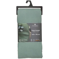 Atmosphera Créateur D'Intérieur Drap-housse en coton - vert céladon - bonnet H30cm - 140x190 cm - Atmosphera
