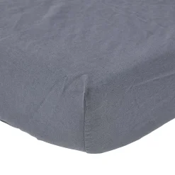 Homescapes Drap-housse en lin lavé gris - 180 x 200 cm -