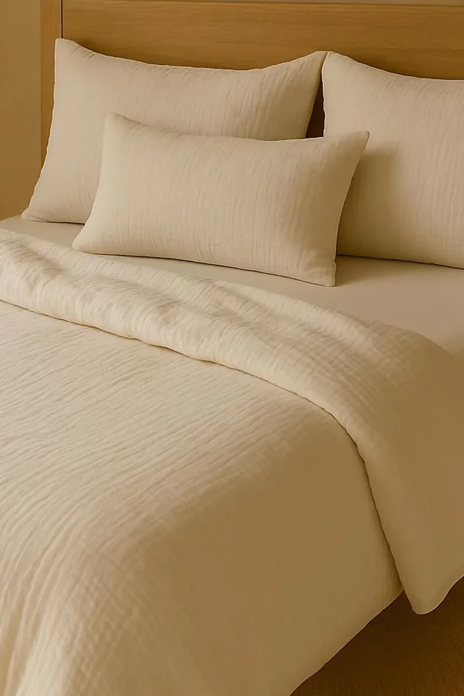 Eden Drap-housse Gaze de coton lavé Douce Discount