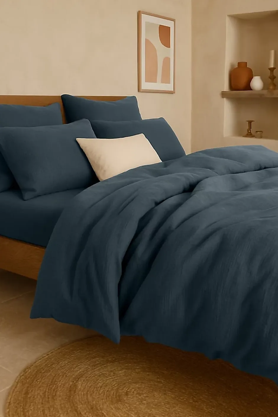 Eden Drap-housse Gaze de coton lavé Douce New