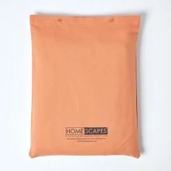 Homescapes Drap-housse grand bonnet en lin lavé orange - 140 x 190 cm - Online