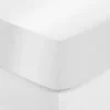 Atmosphera Créateur D'Intérieur Drap-housse Isadora satin 160x200cm blanc - Atmosphera