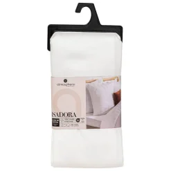 Atmosphera Créateur D'Intérieur Drap-housse Isadora satin 160x200cm blanc - Atmosphera
