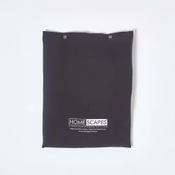 Homescapes Drap-housse noir 100% coton égyptien 200 fils 120 x 190 cm - Clearance