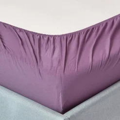 Homescapes Drap-housse raisin 100% coton égyptien 200 fils 120 x 190 cm -