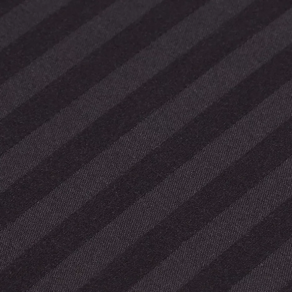 Homescapes Drap-housse rayé 180 x 200 cm 100% coton égyptien 330 fils coloris noir - Outlet
