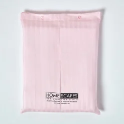 Homescapes Drap-housse rayé 140 x 200 cm 100% coton égyptien 330 fils coloris rose - New