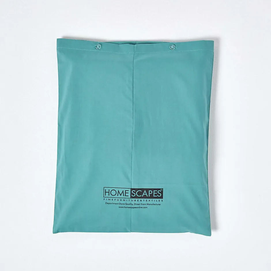 Homescapes Drap-housse sarcelle 100% coton égyptien 200 fils 90 x 190 cm -