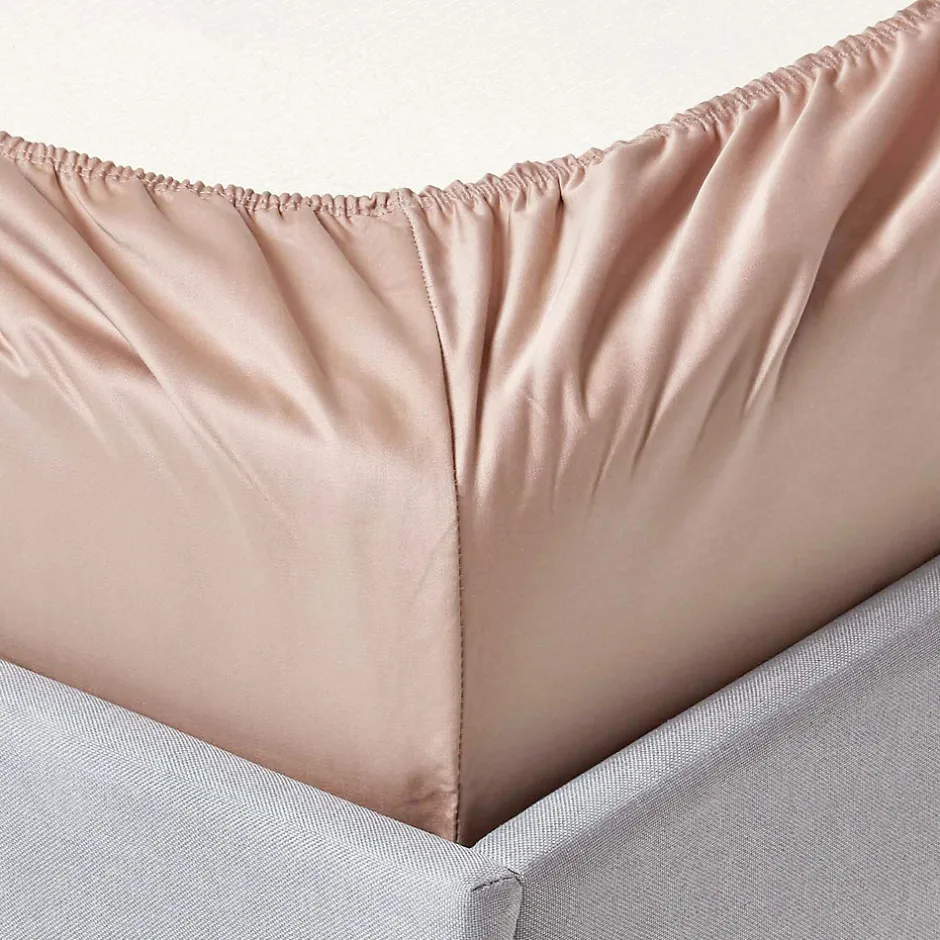 Homescapes Drap-housse uni 100 % coton égyptien 1000 fils coloris beige taupe 140 x 190 cm - Discount