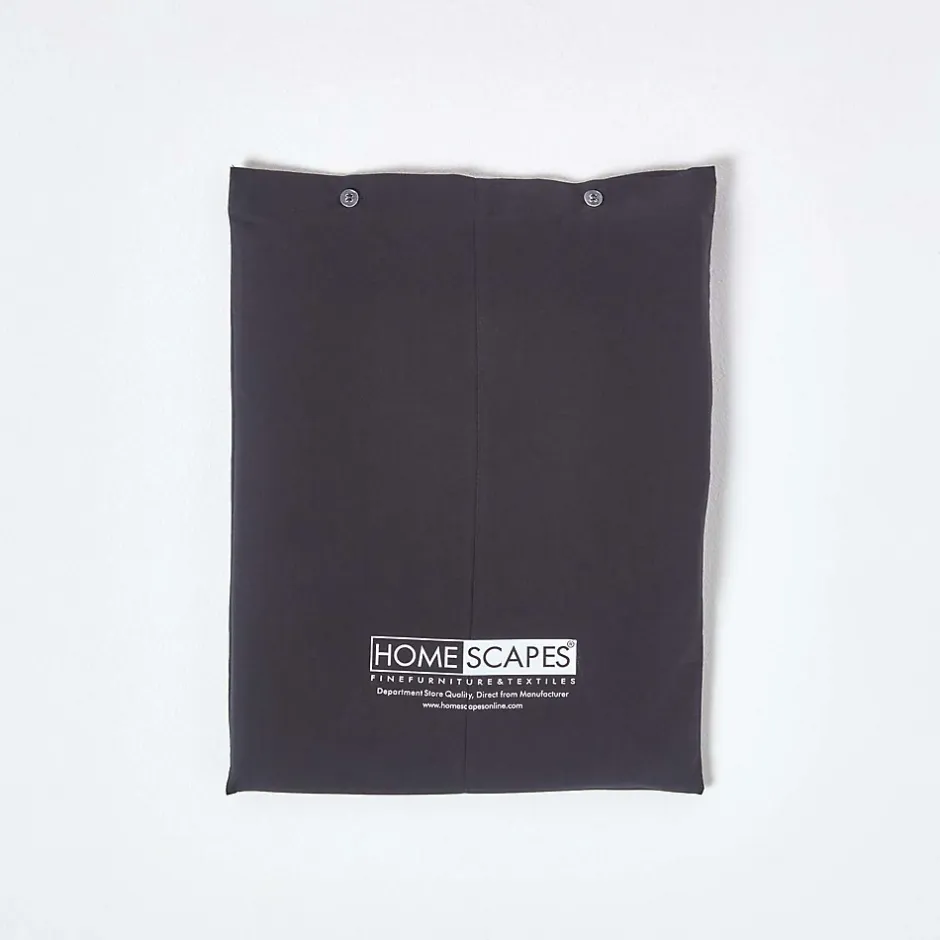 Homescapes Drap-housse uni 140 x 190 cm 100 % coton égyptien 200 fils coloris noir - Best