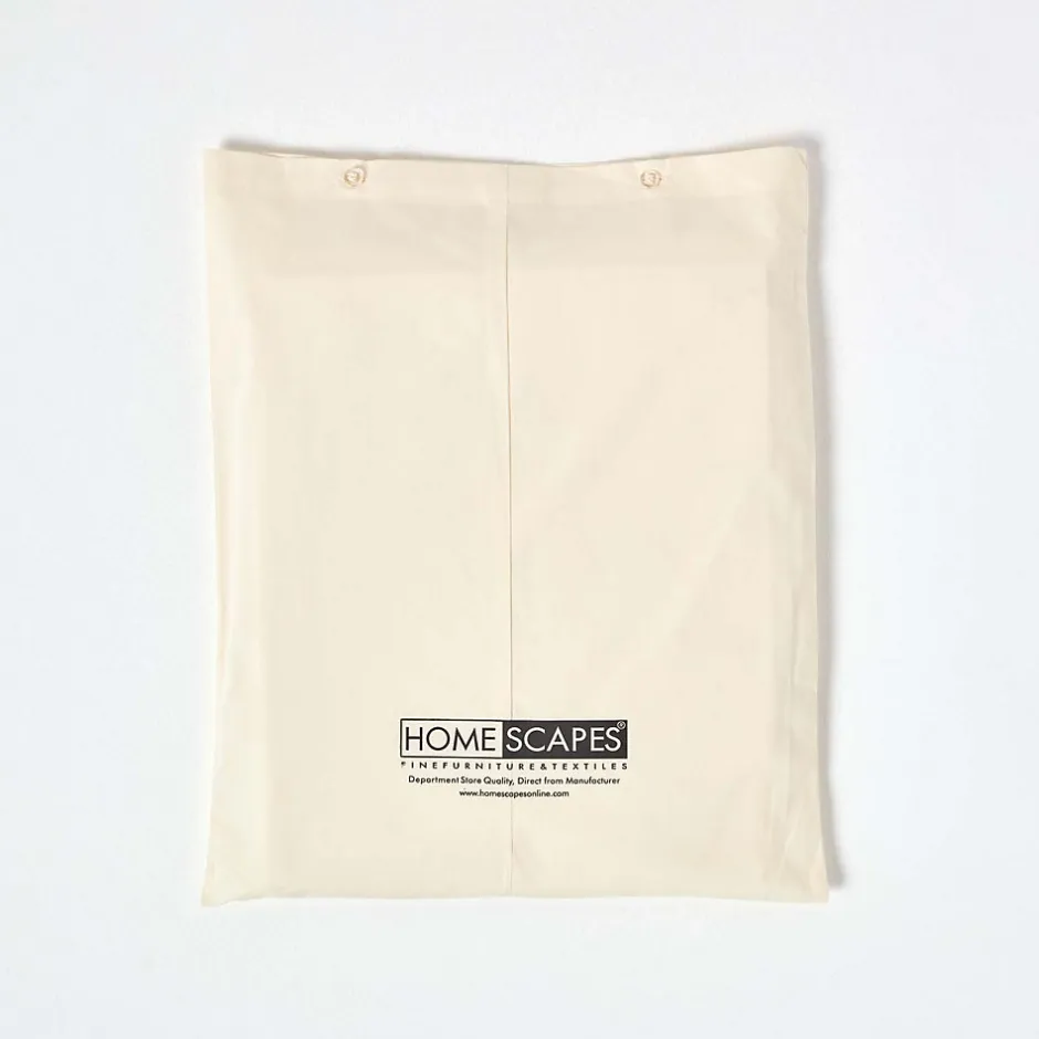 Homescapes Drap-housse uni 90 x 190 cm 100 % coton égyptien 200 fils coloris crème -