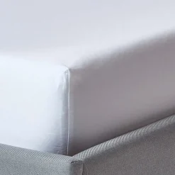 Homescapes Drap-housse uni 160 x 200 cm 100 % coton égyptien biologique 400 fils blanc - New