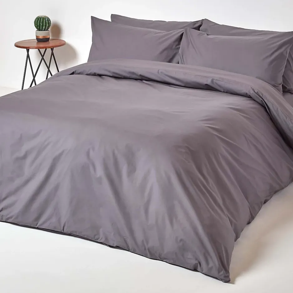 Homescapes Drap-housse uni gris foncé 100 % coton égyptien 200 fils matelas épais 180 x 200 cm - Hot